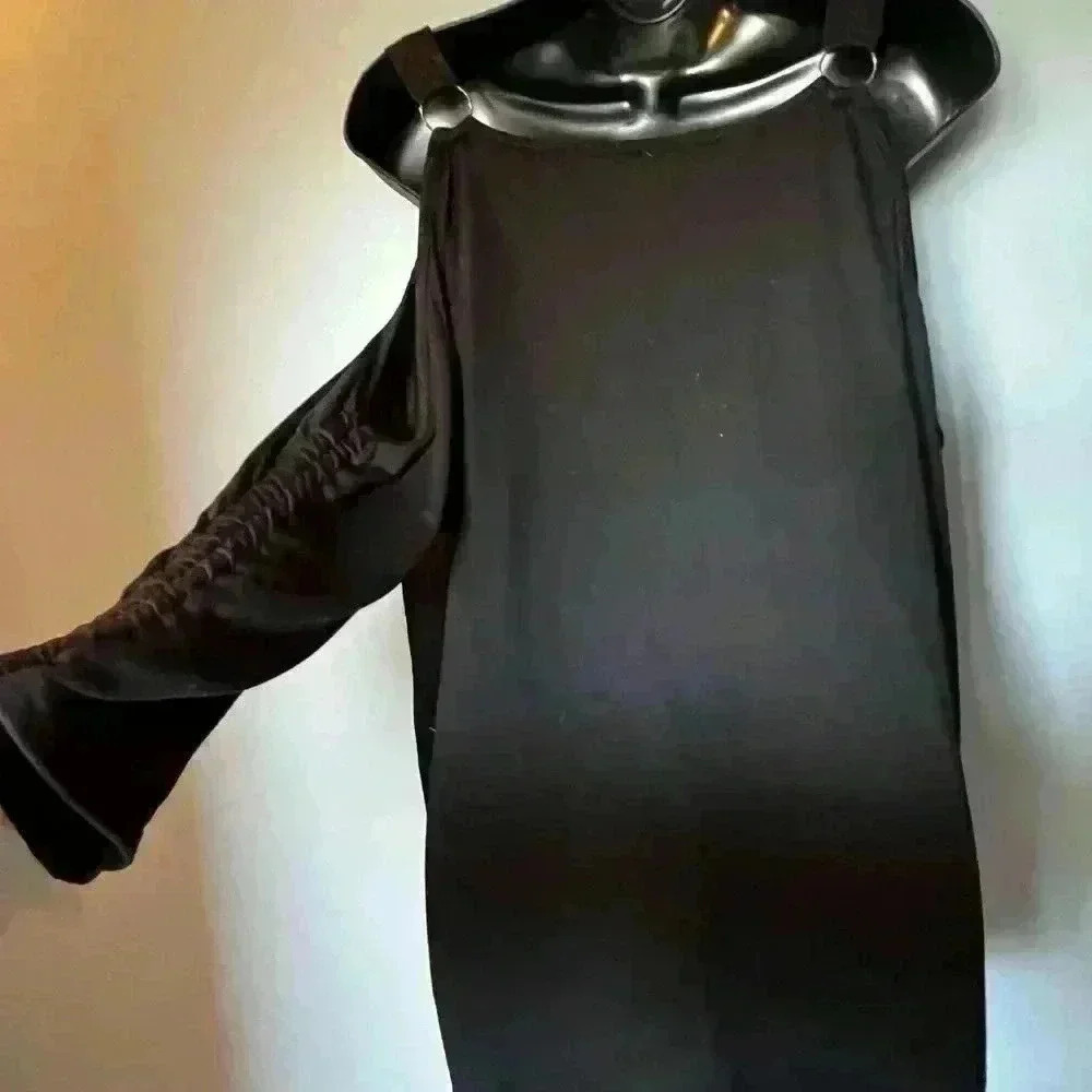 Emery Rose Sz L Peekaboo Shoulders 3/4 Tie Sleeves With Left Hip Tie - Picture 5 of 7